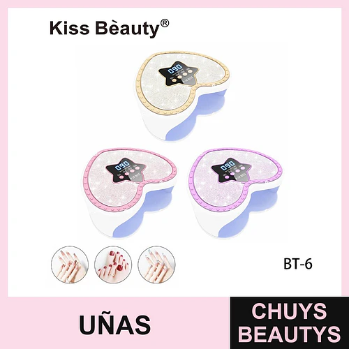 Lámpara UV LED para Uñas Gel Kiss Bèauty BT-6 con Temporizador Digital - Chuys Beautys | Chuys Beautys