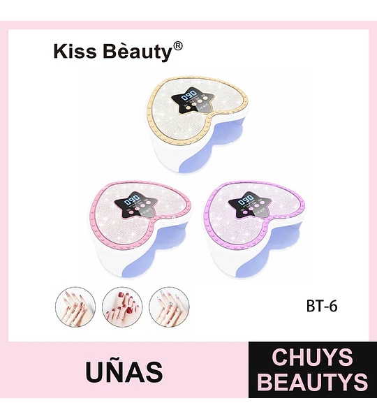 Lámpara UV LED para Uñas Gel Kiss Bèauty BT-6 con Temporizador Digital