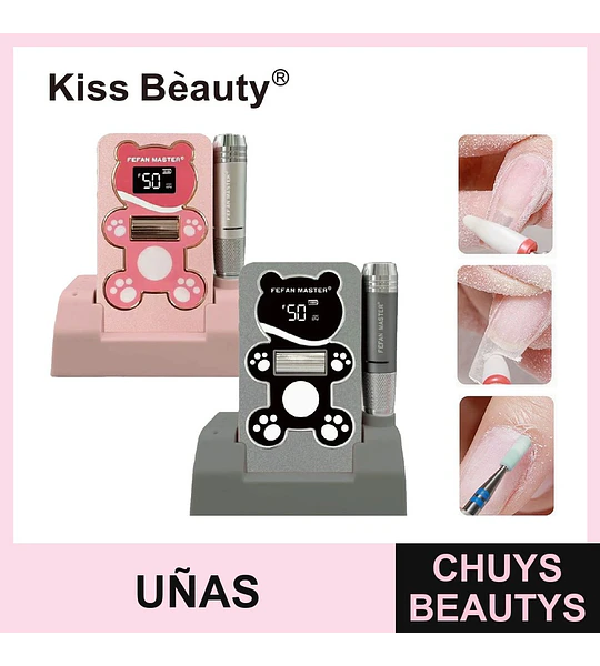 Pulidor de Uñas Eléctrico Profesional FEFAN MASTER Diseño Oso Portátil
