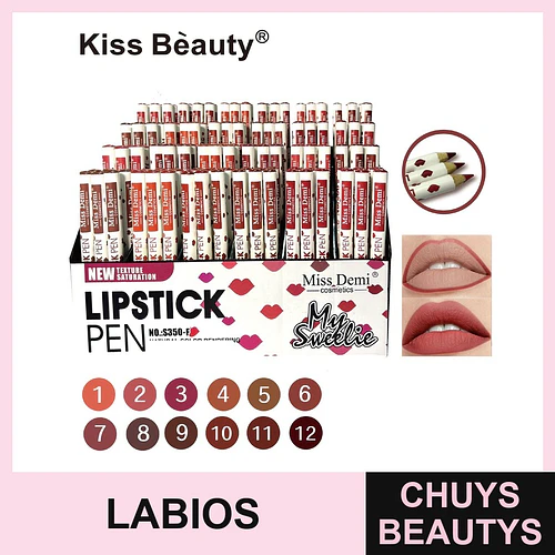 Lápiz Labial Delineador Kiss Bèauty Miss Demi con Efecto Natural - Chuys Beautys | Chuys Beautys