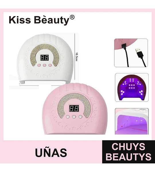 Lámpara LED UV para Uñas Kiss Bèauty con Temporizador Digital