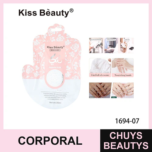 Mascarilla Guantes Hidratante y Reparadora para Manos Kiss Beauty - Chuys Beautys | Chuys Beautys