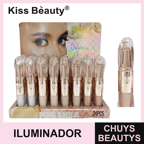 Duo Iluminador y Contorno Cremoso Kiss Bèauty Pink Smile - Chuys Beautys | Chuys Beautys
