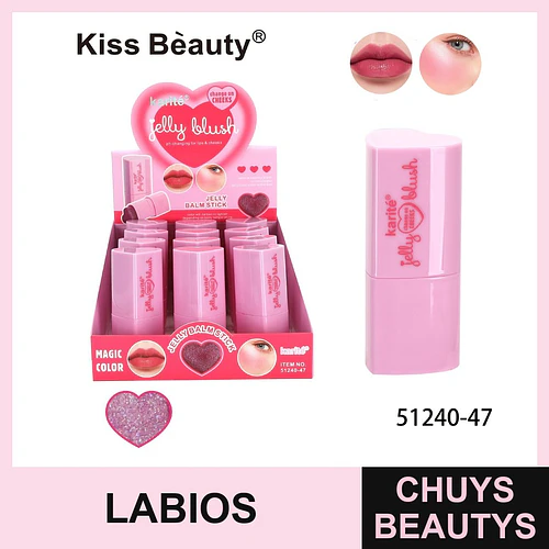 Bálsamo labial y rubor en barra Karité Jelly Blush pH-reactivo - Chuys Beautys | Chuys Beautys