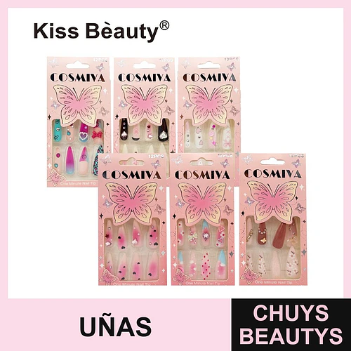 Uñas Postizas Kiss Bèauty con Diseños Variados y Aplicación Rápida - Chuys Beautys | Chuys Beautys