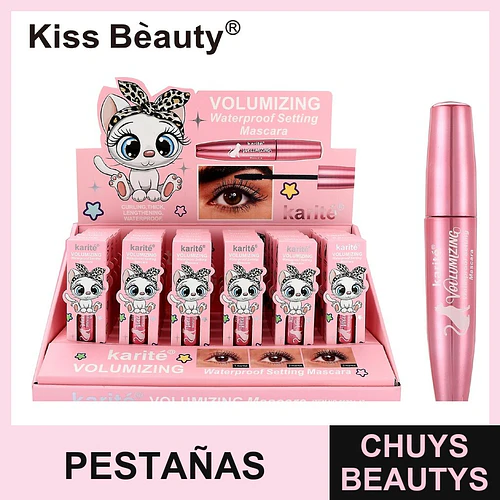 Karité Volumizing Waterproof Setting Mascara para Pestañas Kiss Beauty - Chuys Beautys | Chuys Beautys