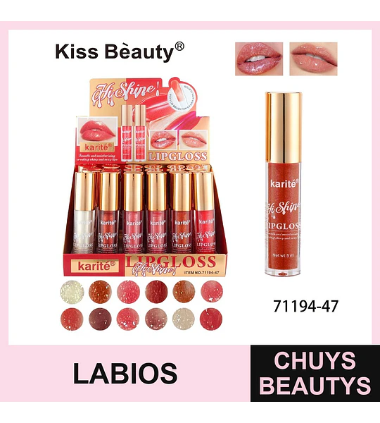 Brillo Labial Hidratante Karité Hi Shine de Kiss Beauty