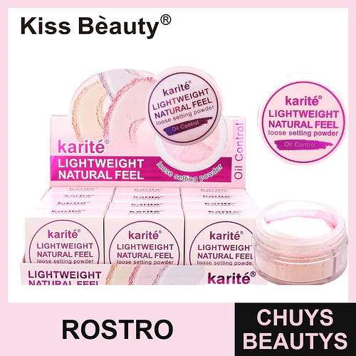 Polvo suelto fijador Karité Lightweight Natural Feel con control de grasa - Chuys Beautys | Chuys Beautys