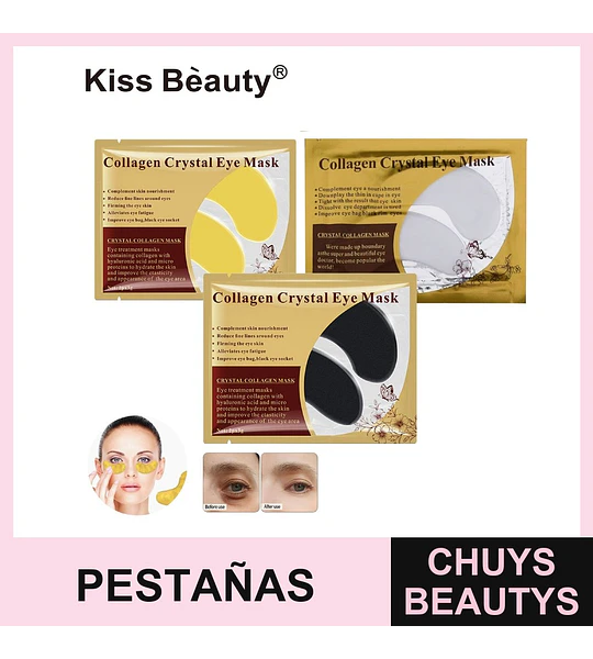 Máscara de Ojos de Colágeno Kiss Beauty para Nutrición y Firmeza