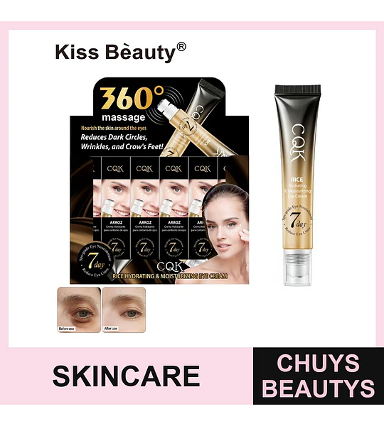 Crema de Ojos Hidratante y Anti-líneas CQK con Extracto de Arroz