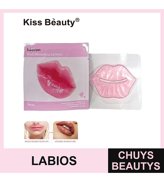 Mascarilla Labial Hidratante de Durazno Kiss Beauty