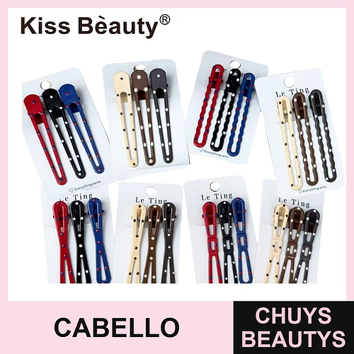 Set de Pinzas para Cabello con Diseño de Puntos Kiss Bèauty - Chuys Beautys | Chuys Beautys