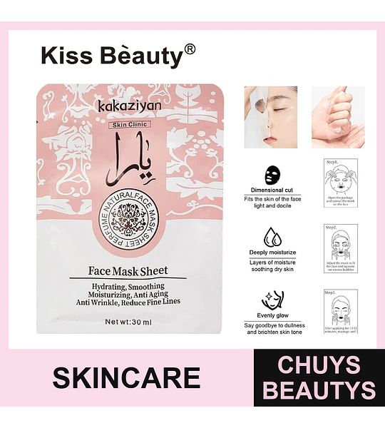 Mascarilla Facial Hidratante y Anti-Edad Kiss Bèauty para un Rostro Radiante