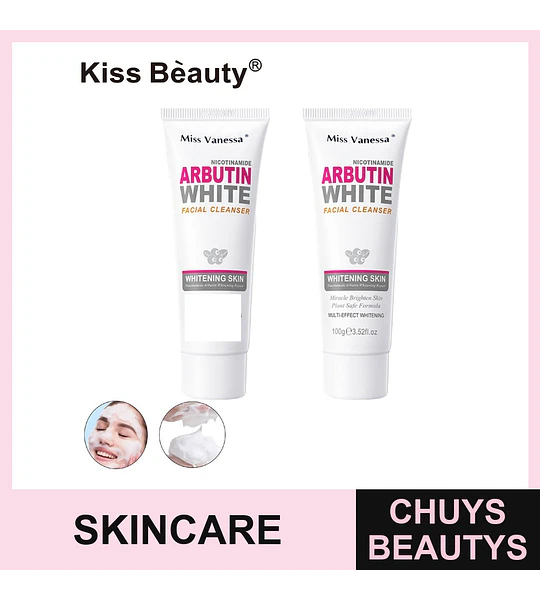 Limpiador Facial Blanqueador Miss Vanessa con Niacinamida y Arbutina