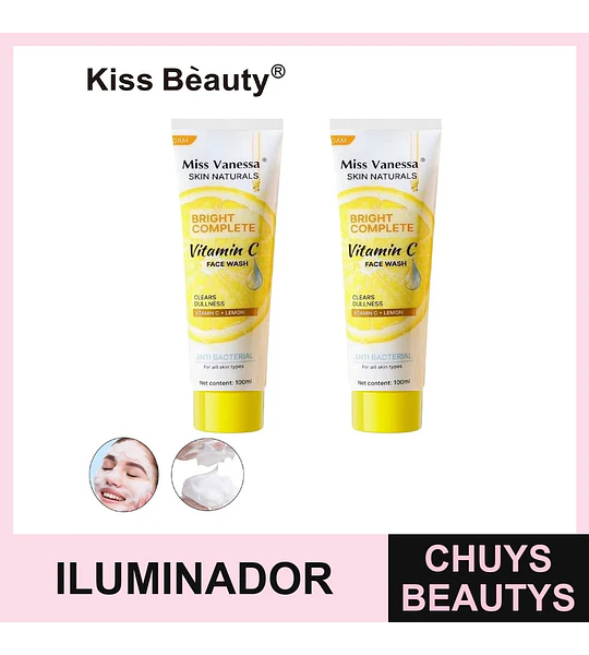 Limpiador Facial Iluminador con Vitamina C y Limón Miss Vanessa Skin Naturals