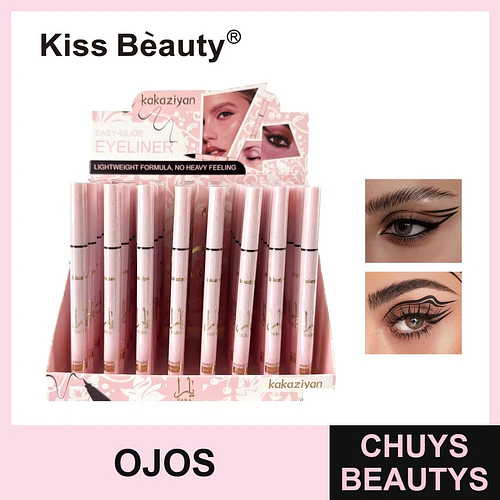 Eyeliner líquido Kiss Beauty Kakaziyan de fácil aplicación y fórmula ligera - Chuys Beautys | Chuys Beautys