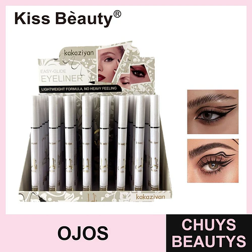 Delineador de Ojos Líquido Easy-Glide Kiss Beauty con Fórmula Ligera - Chuys Beautys | Chuys Beautys