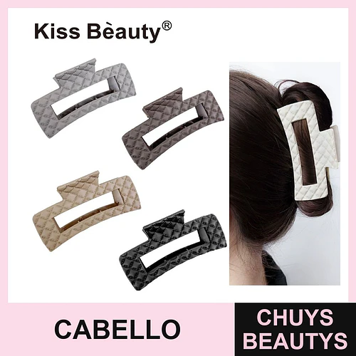Pinza para el cabello geométrica acolchada Kiss Bèauty en varios tonos - Chuys Beautys | Chuys Beautys