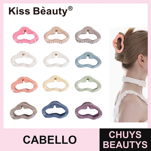 Pinzas para el cabello onduladas de colores pastel Kiss Beauty - Chuys Beautys | Chuys Beautys