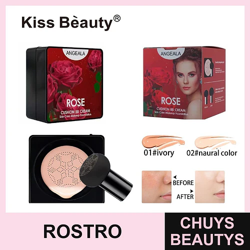 Base de Maquillaje Cushion BB Cream Rose Angeala Kiss Bèauty - Chuys Beautys | Chuys Beautys