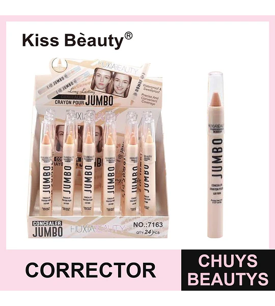 Corrector en Barra Jumbo HUXIABEAUTY Larga Duración y Resistente al Agua