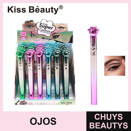 Delineador de Ojos Líquido Negro Super Duradero Kiss Beauty - Chuys Beautys | Chuys Beautys
