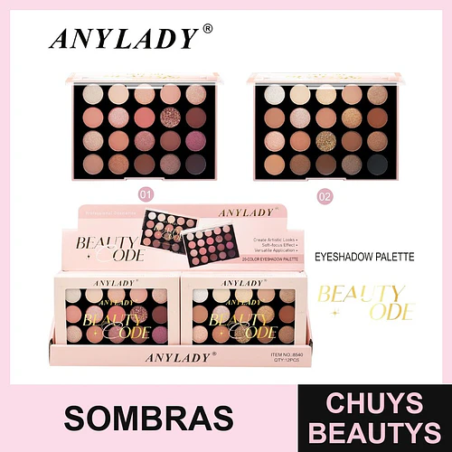 Paleta de Sombras de Ojos ANYLADY Beauty Code de 20 Colores Variados - Chuys Beautys | Chuys Beautys