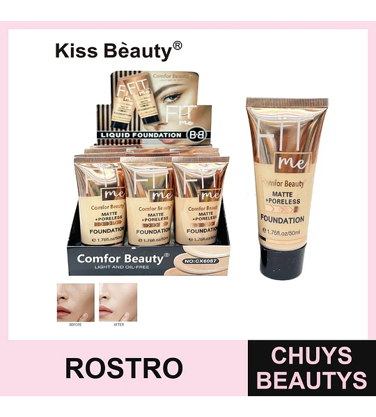 Base Líquida Comfor Beauty Fit Me Matte + Poreless Oil-Free
