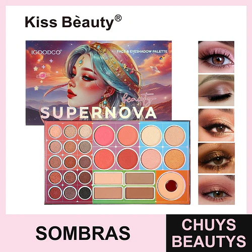 Paleta de sombras y rostro Supernova Kiss Beauty IGOODCO - Chuys Beautys | Chuys Beautys