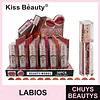 Dúo Labial Matte Kiss Beauty L-226-1 con Brillo y Delineador 13