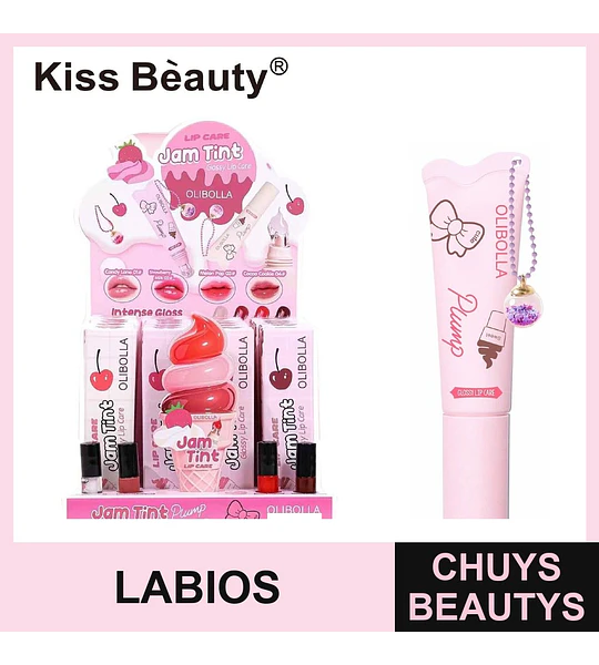 Brillo Labial Hidratante Kiss Beauty Olibolla Jam Tint Plump