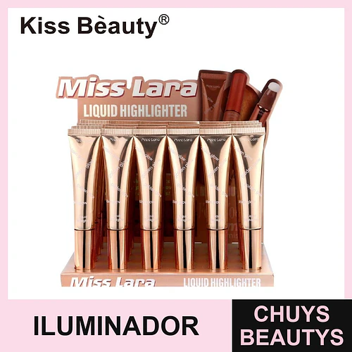 Iluminador Líquido Golden Glow Miss Lara de Kiss Beauty - Chuys Beautys | Chuys Beautys