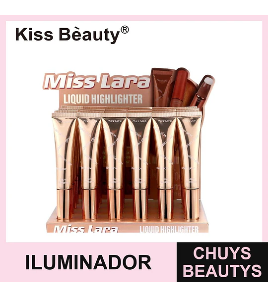 Iluminador Líquido Golden Glow Miss Lara de Kiss Beauty