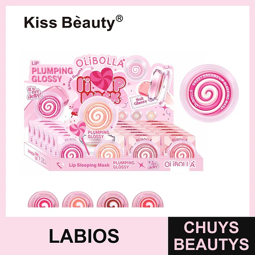 Mascarilla Labial de Noche Kiss Beauty Olibolla Plumping y Glossy - Chuys Beautys | Chuys Beautys