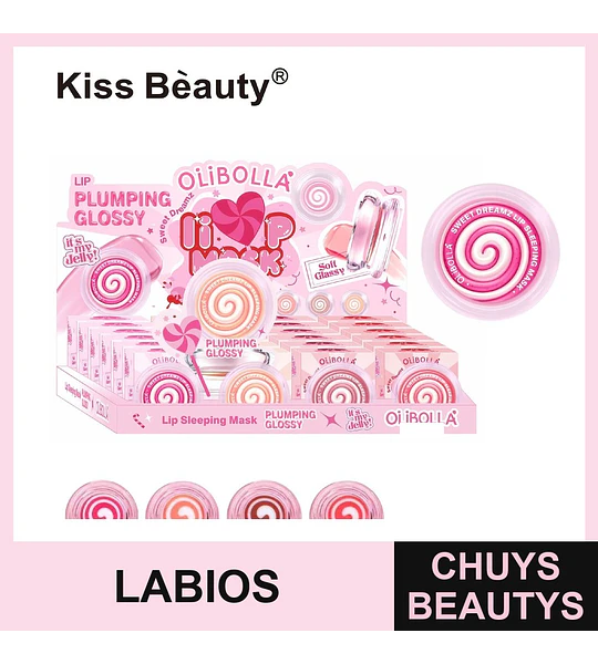 Mascarilla Labial de Noche Kiss Beauty Olibolla Plumping y Glossy