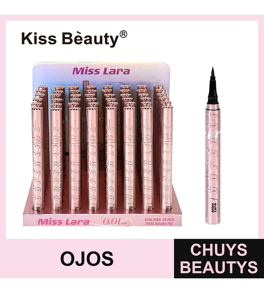 Eyeliner Líquido de Precisión Punta 0.01mm Miss Lara Kiss Beauty