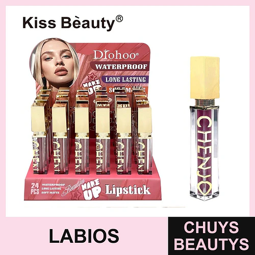 Labial Líquido Mate Waterproof Larga Duración Kiss Bèauty - Chuys Beautys | Chuys Beautys