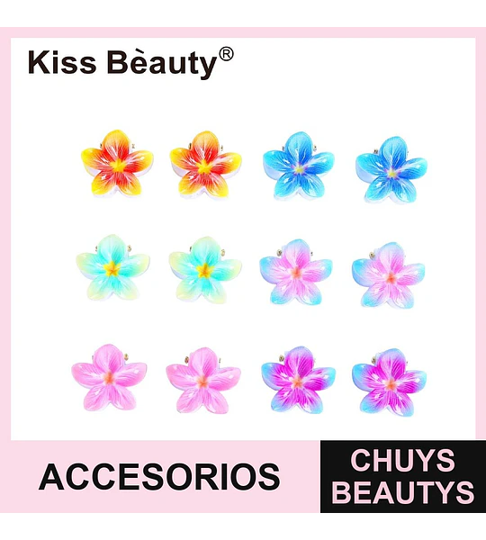 Pinzas de Pelo Florales Coloridas Kiss Bèauty para Niñas