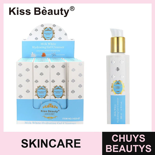 Limpiador Facial en Gel Hidratante Blanqueador Kiss Beauty Milk White - Chuys Beautys | Chuys Beautys