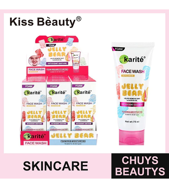 Limpiador Facial Espuma Jelly Bear Karité Antioxidante y Humectante