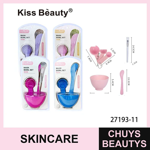 Set de Accesorios 4 en 1 para Mascarillas Faciales Kiss Beauty - Chuys Beautys | Chuys Beautys
