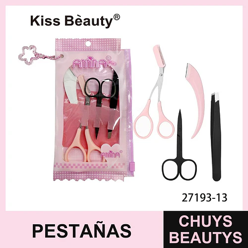Set de Herramientas de Belleza Kiss Beauty para Cuidado de Cejas y Pestañas - Chuys Beautys | Chuys Beautys