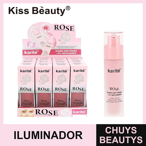 Primer Facial Karité Rose Power Grip con Niacinamida 4% Iluminador - Chuys Beautys | Chuys Beautys
