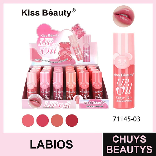 Aceite Labial Voluminizador e Hidratante Kiss Beauty Gummy Bear - Chuys Beautys | Chuys Beautys