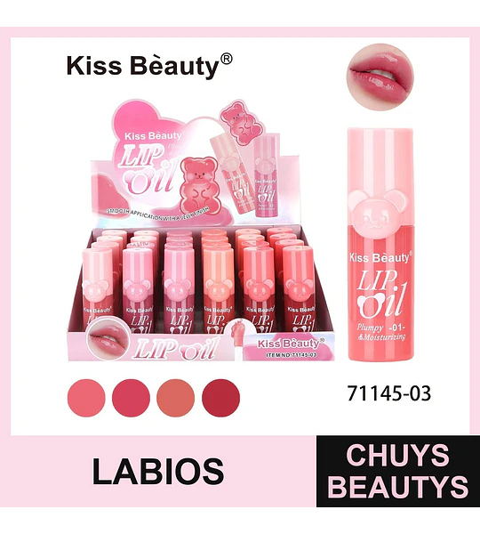 Aceite Labial Voluminizador e Hidratante Kiss Beauty Gummy Bear