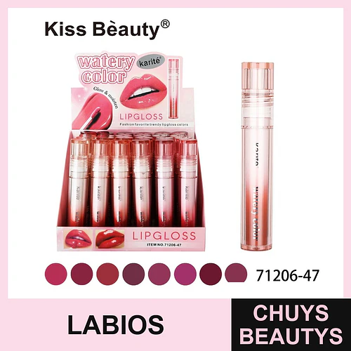 Brillo Labial Watery Color Glow & Moisten Kiss Bèauty - Chuys Beautys | Chuys Beautys