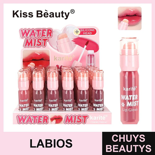 Brillo labial efecto agua con aplicador de silicona Karité Water Mist - Chuys Beautys | Chuys Beautys