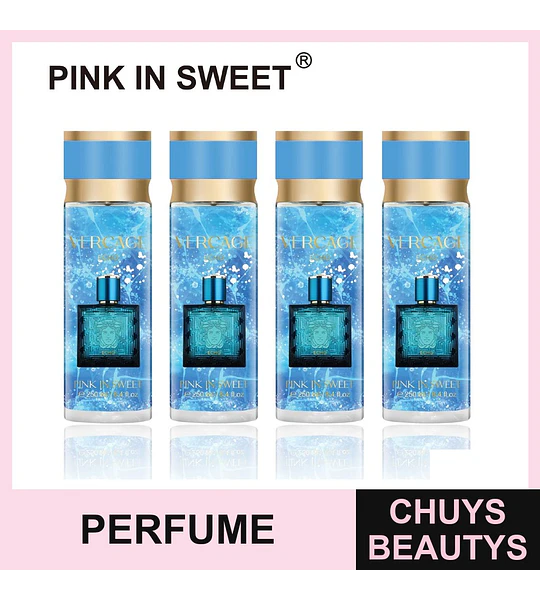 Fragancia Corporal Refrescante Pink In Sweet Aroma Masculino Tipo Eros 250ml