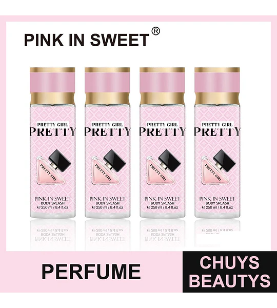Body Splash Pretty Girl PINK IN SWEET Fragancia Corporal 250ml