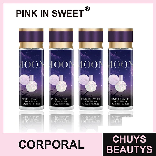 Body Splash PINK IN SWEET MOON con aroma nocturno y dulce 250ml - Chuys Beautys | Chuys Beautys